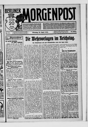 Berliner Morgenpost vom 23.04.1912