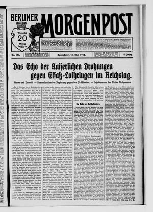 Berliner Morgenpost vom 18.05.1912
