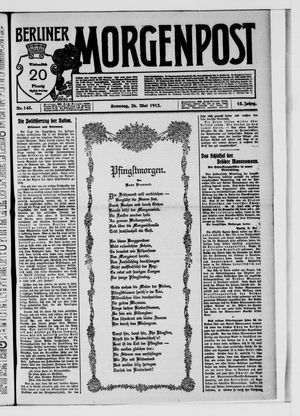 Berliner Morgenpost on May 26, 1912