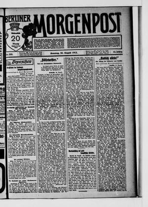 Berliner Morgenpost vom 25.08.1912