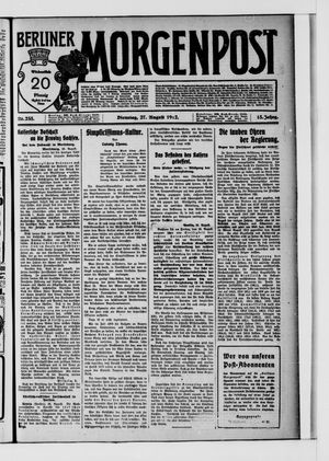 Berliner Morgenpost vom 27.08.1912