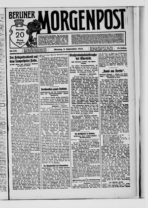 Berliner Morgenpost vom 02.09.1912