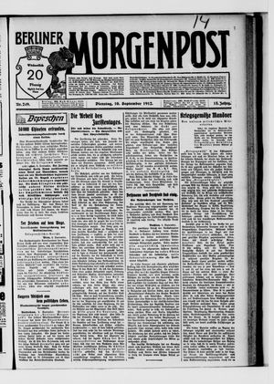 Berliner Morgenpost vom 10.09.1912
