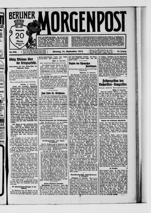 Berliner Morgenpost on Sep 16, 1912