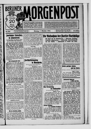 Berliner Morgenpost vom 07.10.1912