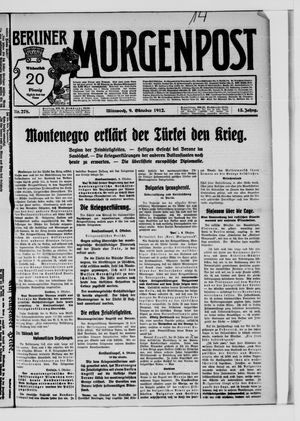 Berliner Morgenpost vom 09.10.1912