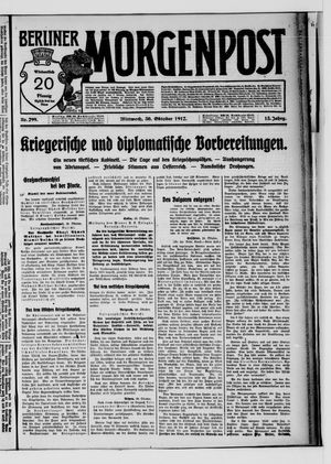 Berliner Morgenpost vom 30.10.1912