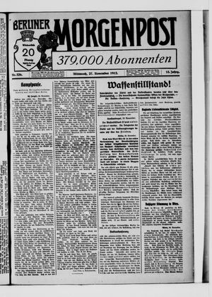 Berliner Morgenpost vom 27.11.1912