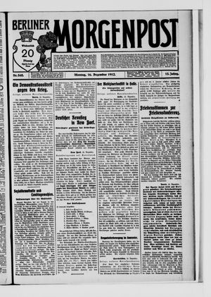 Berliner Morgenpost vom 16.12.1912