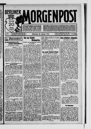 Berliner Morgenpost vom 22.01.1913