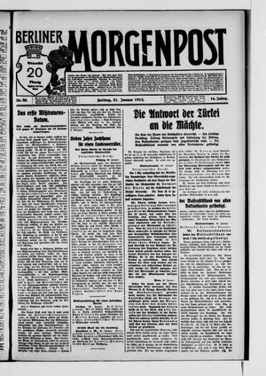 Berliner Morgenpost vom 31.01.1913