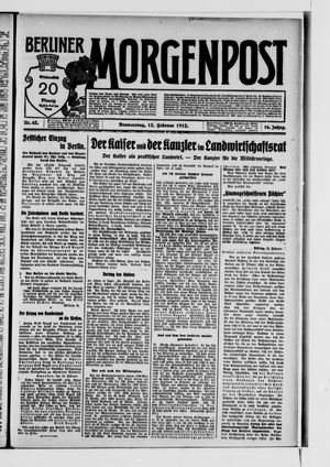 Berliner Morgenpost on Feb 13, 1913