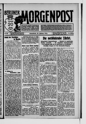Berliner Morgenpost on Feb 22, 1913
