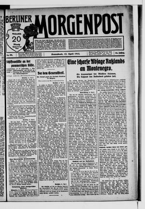 Berliner Morgenpost on Apr 12, 1913