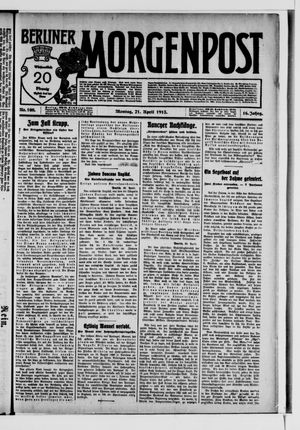 Berliner Morgenpost vom 21.04.1913