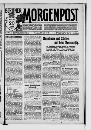 Berliner Morgenpost on Jul 15, 1913