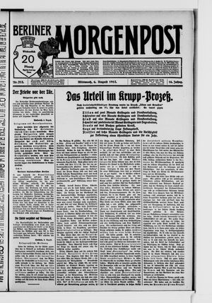 Berliner Morgenpost on Aug 6, 1913