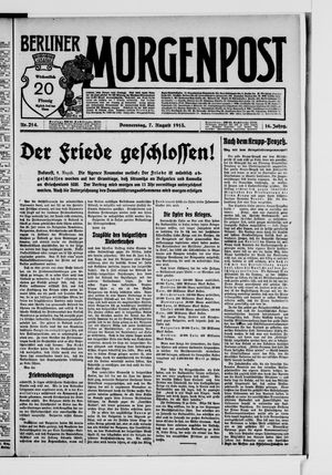 Berliner Morgenpost vom 07.08.1913