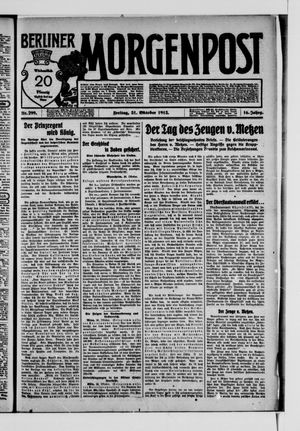 Berliner Morgenpost vom 31.10.1913