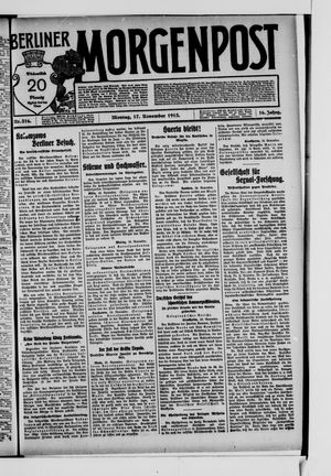 Berliner Morgenpost vom 17.11.1913