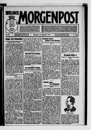 Berliner Morgenpost on Feb 16, 1914