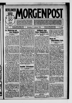 Berliner Morgenpost vom 17.02.1914
