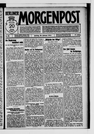 Berliner Morgenpost vom 20.02.1914