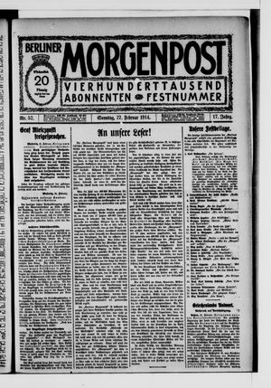 Berliner Morgenpost vom 22.02.1914