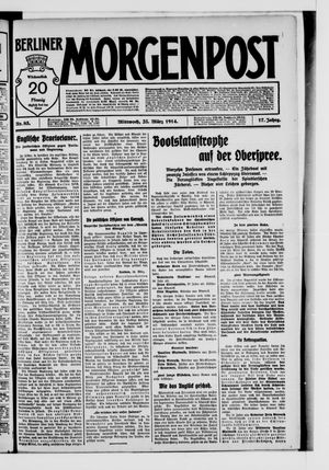 Berliner Morgenpost vom 25.03.1914