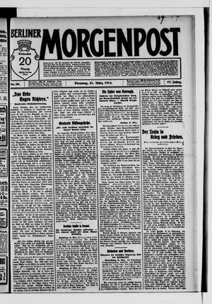 Berliner Morgenpost vom 31.03.1914