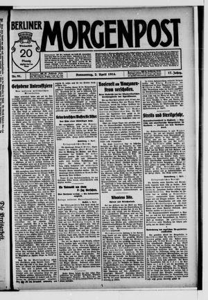 Berliner Morgenpost vom 02.04.1914