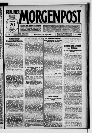 Berliner Morgenpost on Apr 16, 1914