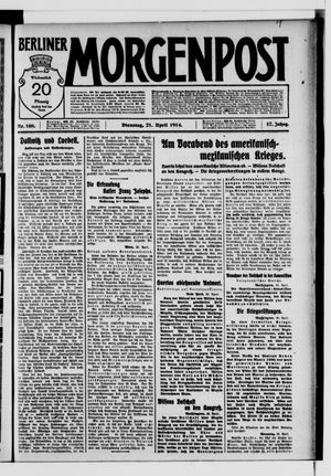Berliner Morgenpost vom 21.04.1914