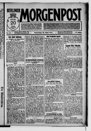 Berliner Morgenpost on Apr 30, 1914