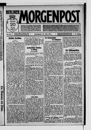 Berliner Morgenpost vom 18.07.1914