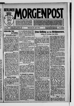 Berliner Morgenpost vom 22.07.1914