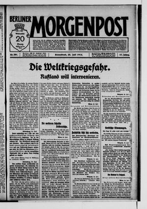 Berliner Morgenpost on Jul 25, 1914