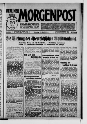 Berliner Morgenpost vom 27.07.1914
