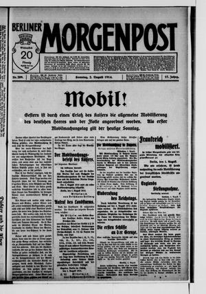 Berliner Morgenpost vom 02.08.1914