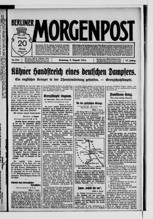 Berliner Morgenpost vom 09.08.1914