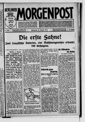 Berliner Morgenpost vom 12.08.1914
