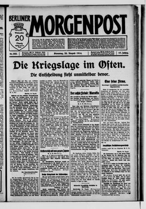 Berliner Morgenpost vom 25.08.1914