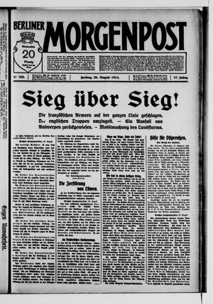 Berliner Morgenpost vom 28.08.1914