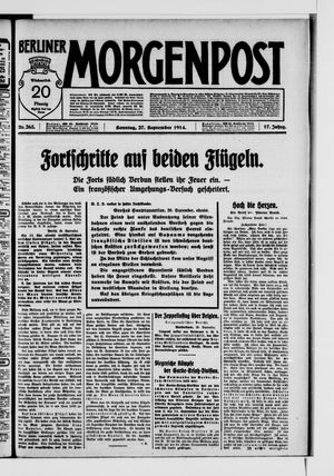 Berliner Morgenpost vom 27.09.1914
