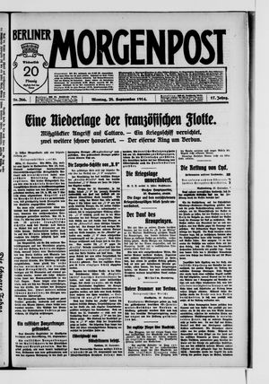 Berliner Morgenpost vom 28.09.1914
