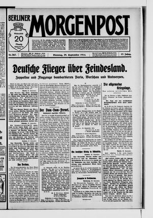 Berliner Morgenpost vom 29.09.1914