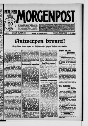 Berliner Morgenpost vom 09.10.1914