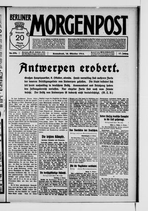 Berliner Morgenpost vom 10.10.1914