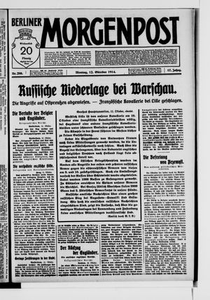 Berliner Morgenpost vom 12.10.1914