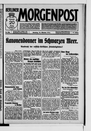 Berliner Morgenpost vom 18.10.1914